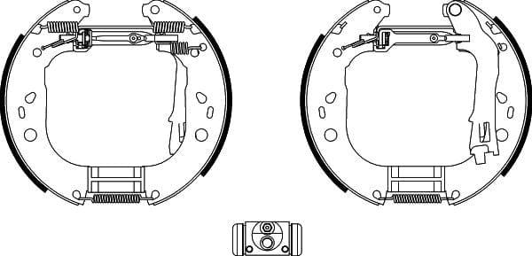 Mintex Brake Shoes Full Set Of 4 Rear With Wheel Brake Cylinder With Adjuster Pre-Assembled MSP307 - image 3