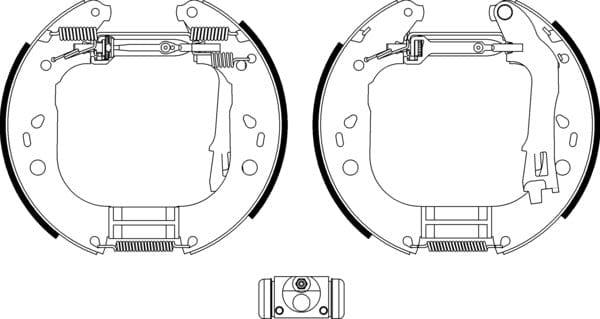 Mintex Brake Shoes Full Set Of 4 Rear With Wheel Brake Cylinder With Adjuster Pre-Assembled MSP307 - image 4