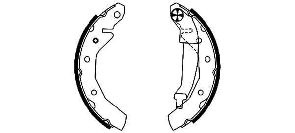 Mintex Brake Shoes Full Set Of 4 Rear With Wheel Brake Cylinder With Adjuster Pre-Assembled MSP316 - image 3