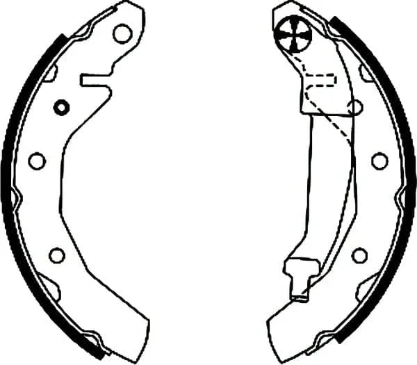 Mintex Brake Shoes Full Set Of 4 Rear With Wheel Brake Cylinder With Adjuster Pre-Assembled MSP316 - image 4