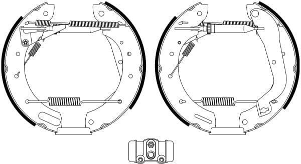 Mintex Brake Shoes Full Set Of 4 Rear With Wheel Brake Cylinder With Adjuster Pre-Assembled MSP317 - image 4