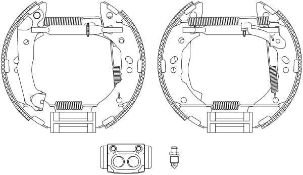 Mintex Brake Shoes Full Set Of 4 Rear With Wheel Brake Cylinder With Adjuster Pre-Assembled MSP319 - image 3