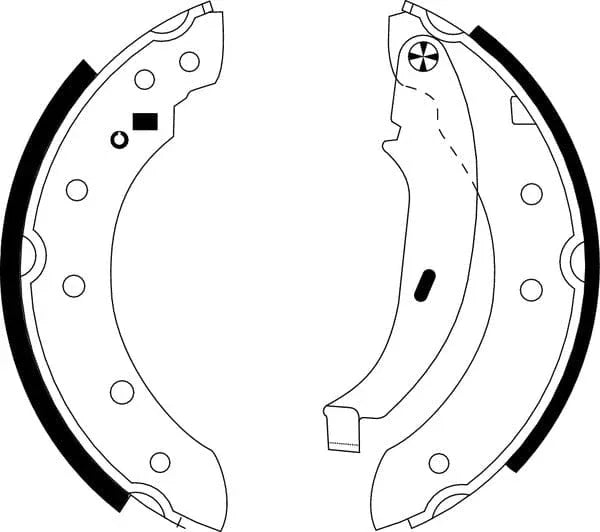 Mintex Brake Shoes Full Set Of 4 Rear With Wheel Brake Cylinder With Adjuster Pre-Assembled MSP324 - image 4