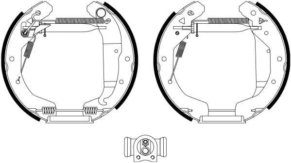 Mintex Brake Shoes Full Set Of 4 Rear With Wheel Brake Cylinder With Adjuster Pre-Assembled MSP325 - image 4