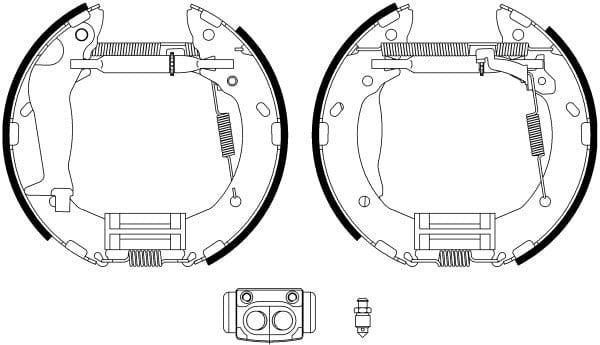 Mintex Brake Shoes Full Set Of 4 Rear With Wheel Brake Cylinder With Adjuster Pre-Assembled MSP327 - image 4
