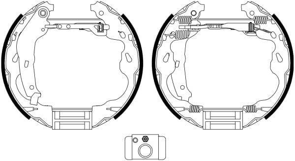 Mintex Brake Shoes Full Set Of 4 Rear With Wheel Brake Cylinder With Adjuster Pre-Assembled MSP328 - image 4