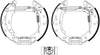 Mintex Brake Shoes Full Set Of 4 Rear With Wheel Brake Cylinder With Adjuster Pre-Assembled MSP338 thumbnail