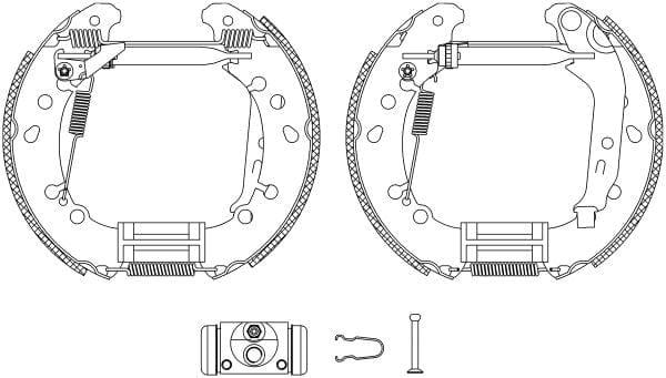 Mintex Brake Shoes Full Set Of 4 Rear With Wheel Brake Cylinder With Adjuster Pre-Assembled MSP339 - image 3