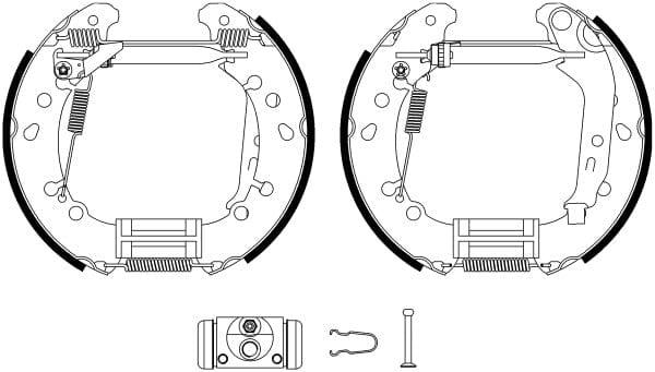 Mintex Brake Shoes Full Set Of 4 Rear With Wheel Brake Cylinder With Adjuster Pre-Assembled MSP339 - image 4