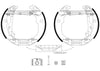 Mintex Brake Shoes Full Set Of 4 Rear With Wheel Brake Cylinder With Adjuster Pre-Assembled MSP412 thumbnail