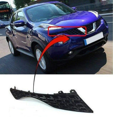 Fits Nissan Juke 2014-2019 Front Bumper Grille Mat Black Driver Side Standard Models - tradevehicleparts.co.uk