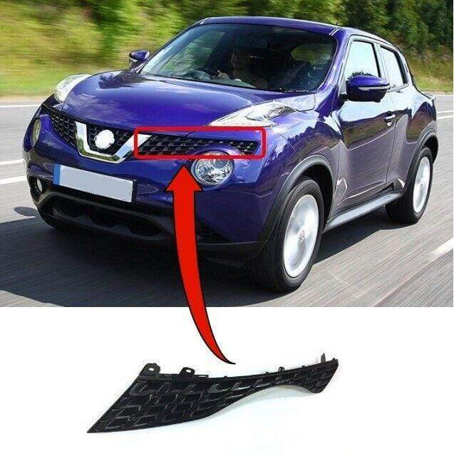 Nissan Juke 2014- Front Bumper Grille Mat Black Passenger Side Standard Models