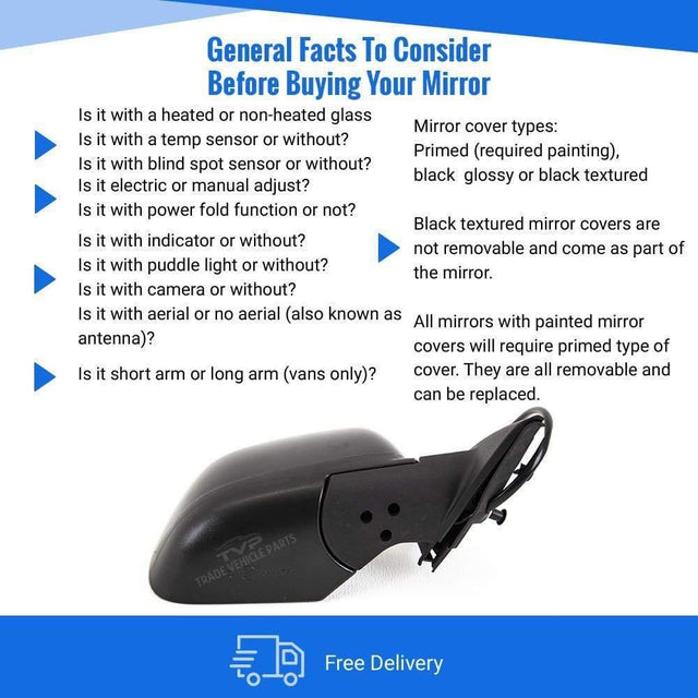 Fits Nissan Leaf 2011- 2018 Door Wing Mirror Electric Heated Textured Driver Side - image 4
