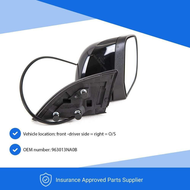 Fits Nissan Leaf 2011- 2018 Door Wing Mirror Electric Heated Textured Driver Side - image 3