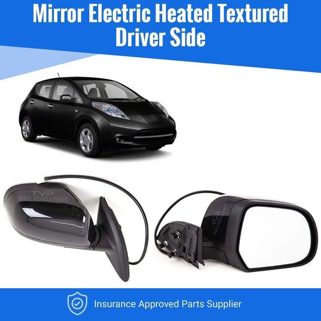 Fits Nissan Leaf 2011- 2018 Door Wing Mirror Electric Heated Textured Driver Side - image 2