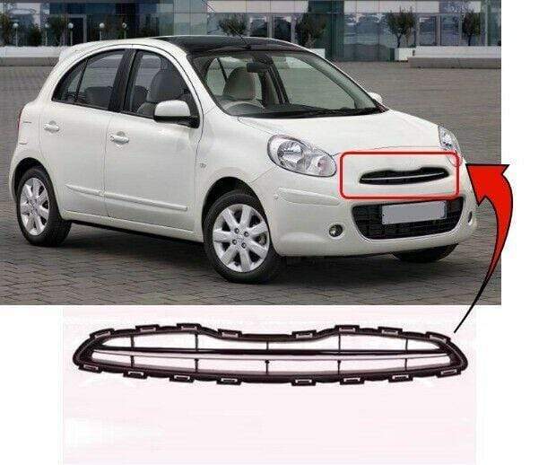 Nissan Micra K13 2011-2013 Front Bumper Upper Grille With Chrome Moulding