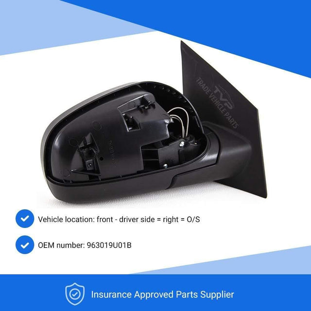Fits Nissan Note 2006-2013 Door Wing Mirror Manual Primed Cover Driver Side - image 2