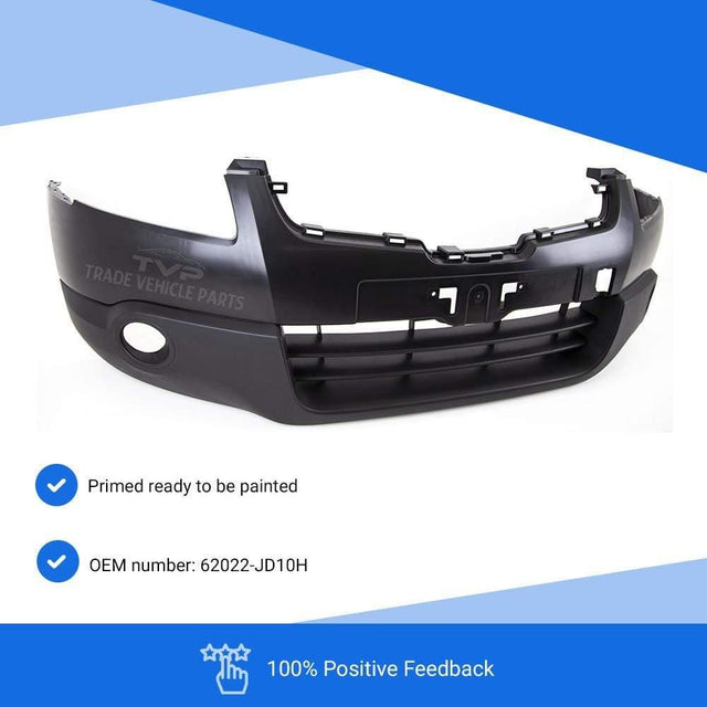 Fits Nissan Qashqai 2007-2010 Front Bumper Mat-Black W/O Washer Or Pdc Holes - image 2
