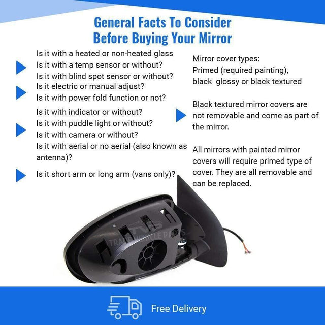Fits Nissan Qashqai 2007-2013 Door Mirror Heated Electric Primed Right Power Fold - image 4