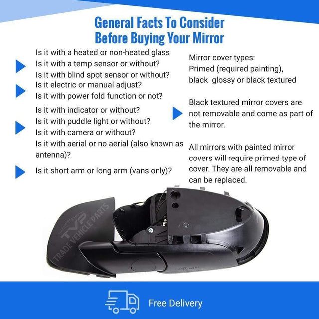 Fits Nissan Qashqai 2007-2013 Door Wing Mirror Electric Heated Primed Cover Passenger Side - image 4