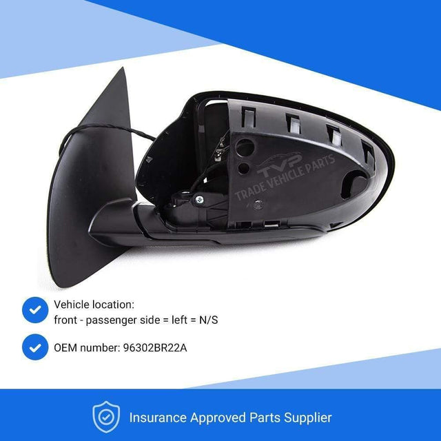Fits Nissan Qashqai 2007-2013 Door Wing Mirror Electric Heated Primed Cover Passenger Side - image 3