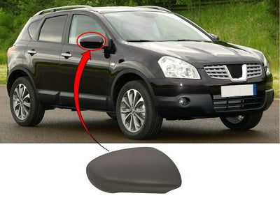Fits Nissan Qashqai 2007-2013 Wing Door Mirror Cover Primed Driver Side  - tradevehicleparts.co.uk