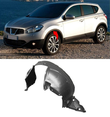 Fits Nissan Qashqai 2010-2014 Front Wing Arch Liner Splash Guard Passenger Side - tradevehicleparts.co.uk