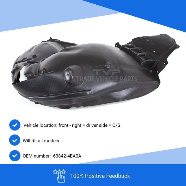 Fits Nissan Qashqai 2014-2017 Front Wing Arch Liner Splash Guard Driver Side - image 4