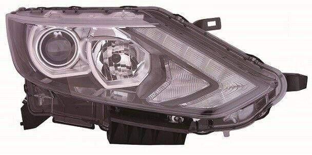 Fits Nissan Qashqai 2014-2017 Headlamp Headlight Halogen W/Drl W/O Motor Black Type Driver Side Not For Tekna Models - image 2