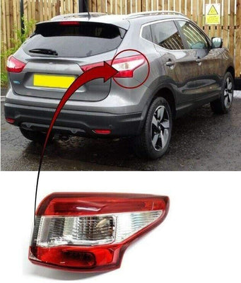 Fits Nissan Qashqai 2014-2017 Rear Light Lamp Outer Section Led Driver Side - tradevehicleparts.co.uk