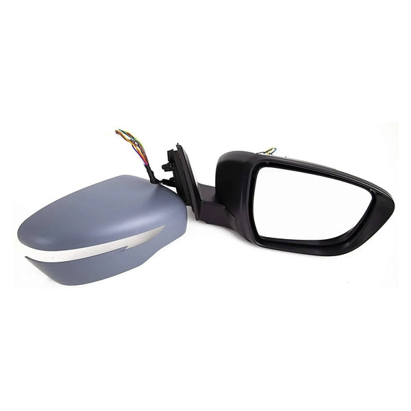 Fits Nissan Qashqai 2014- Door Wing Mirror E/H Power Fold With Indicator Primed Driver Side