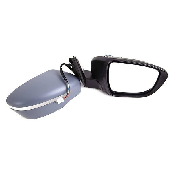 Fits Nissan Qashqai 2014- Door Wing Mirror E/H With Indicator Primed Driver Side