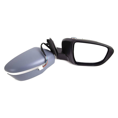 Fits Nissan Qashqai 2014- Door Wing Mirror E/H With Indicator Primed Driver Side - tradevehicleparts.co.uk