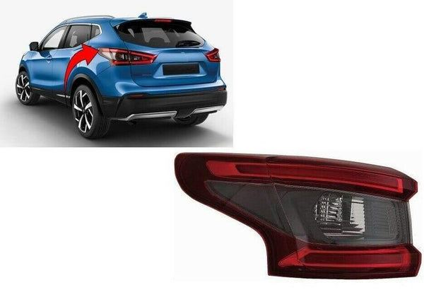Fits Nissan Qashqai 2017- Rear Light Lamp Outer Section Led Type Passenger Side
