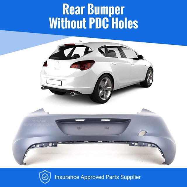 Fits Vauxhall Astra J 2009-2012 Rear Bumper Primed No Pdc 5Dr Hatch Only - image 2