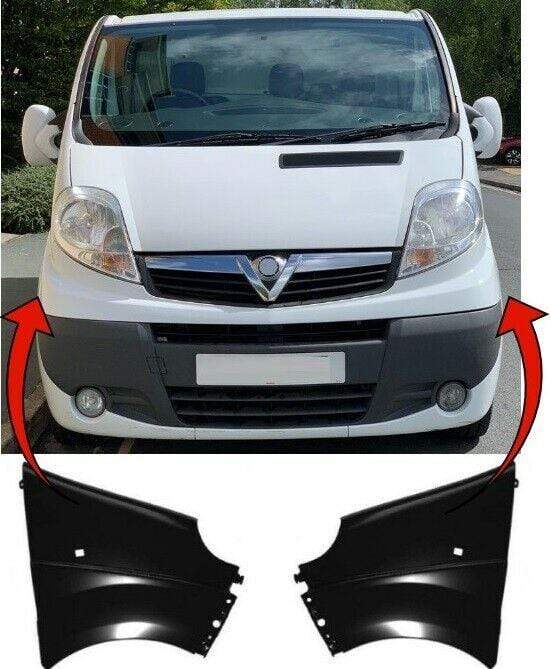OP1530A Vauxhall Vivaro 2000-2014 Front Wing Primed Pair Driver & Passenger Side