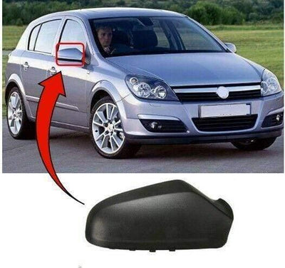 Fits Vauxhall Astra H 2004-2009 Door Wing Mirror Cover Black Driver Side - tradevehicleparts.co.uk