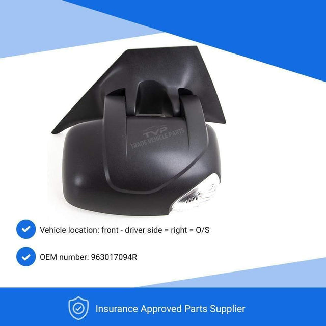 Fits Vauxhall Movano 2010-2017 Door Mirror Manual Black With Indicator Driver Side - image 3