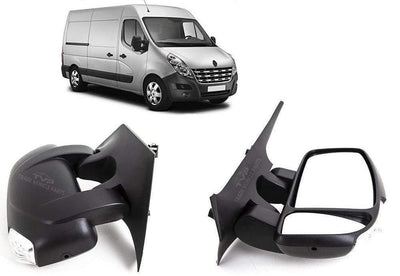 Fits Renault Master 2010-2017 Door Mirror Manual Black With Indicator Driver Side - tradevehicleparts.co.uk