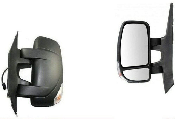 Fits Vauxhall Movano 2010-2017 Door Mirror W/Indicator Manual Black Passenger Side