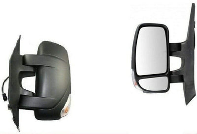 Fits Renault Master 2010-2017 Door Mirror Manual Black With Indicator Passenger Side - tradevehicleparts.co.uk