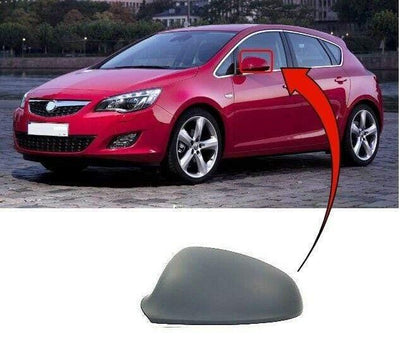 Fits Vauxhall Astra J 2010-2015 Door Wing Mirror Cover Primed Passenger Side - tradevehicleparts.co.uk