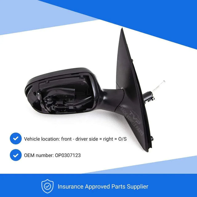 Fits Vauxhall Corsa C 2000-2006 Door Wing Mirror Manual Primed-Gray Driver Side - image 3