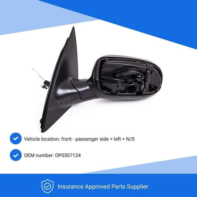 Fits Vauxhall Corsa C 2000-2006 Door Wing Mirror Manual Primed-Gray Passenger Side - image 2