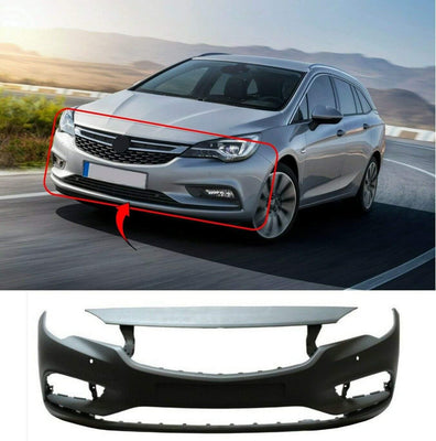 Fits Vauxhall Astra K Estate 2016-2019 Front Bumper Primed With Sensor Holes - tradevehicleparts.co.uk