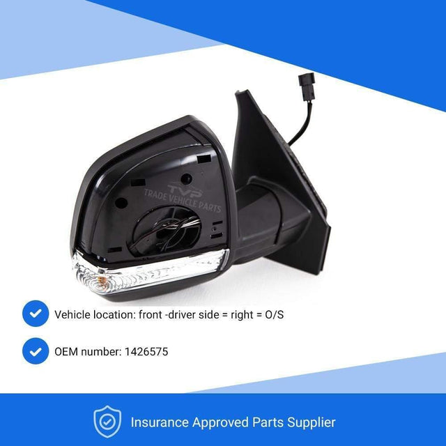 Fits Vauxhall Combo 2012- Door Wing Mirror Manual Black Twin Glass Temp. Sensor Right - image 3