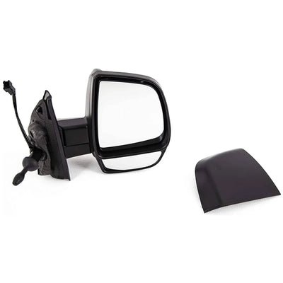 Fits Vauxhall Combo 2012- Door Wing Mirror Manual Black Twin Glass Temp. Sensor Right - tradevehicleparts.co.uk