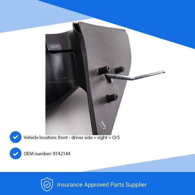Fits Vauxhall Astra Van 1998-2006 Door Wing Mirror Manual Textured Cover Driver Side - image 2