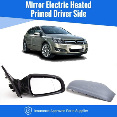 Fits Vauxhall Astra Hatchback 2004-2009 Door Wing Mirror Electric Heated Primed Right - tradevehicleparts.co.uk