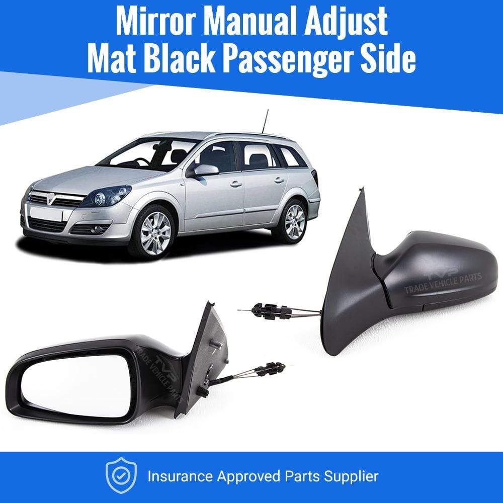 OP5017A Vauxhall Astra Estate 2004-2010 Door Wing Mirror Manual Adjust Mat Black Left